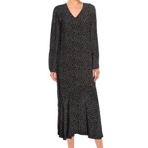 BNWT Armani Exchange Midi Dress Size 6 Black Slit on a side